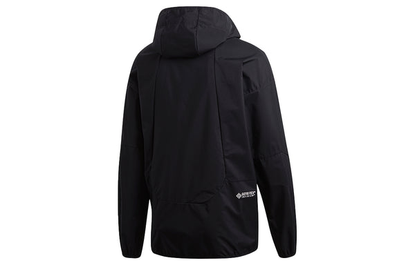 Куртка originals wb karkaj outdoor sports waterproof hooded windbreaker jacket black Adidas, черный — фото 2