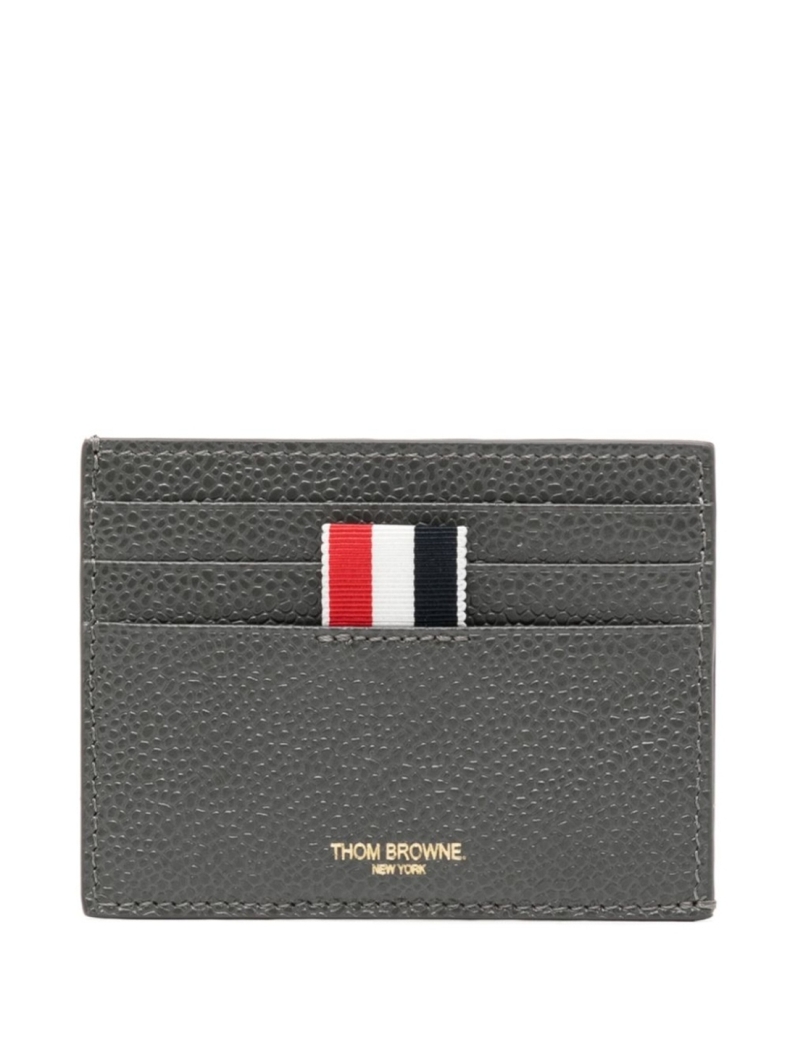 

Картхолдер с кожаной петлей Thom Browne, серый