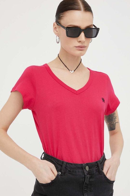 

Футболка G-Star из необработанного хлопка G-Star Raw, розовый
