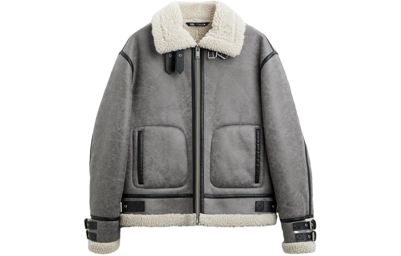 

Куртка мужская серая Zara, серый