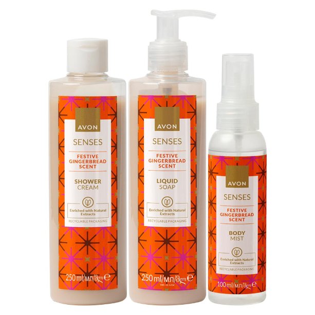 

Avon, Праздничные имбирные пряники, набор косметики, 3 шт.