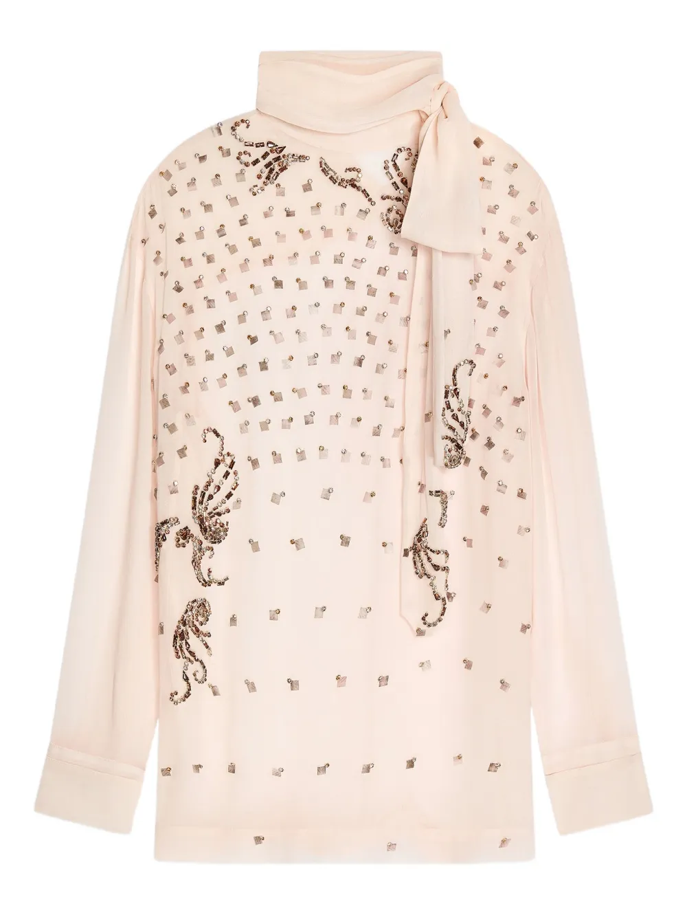 

Декорированная блузка с завязками DRIES VAN NOTEN, розовый