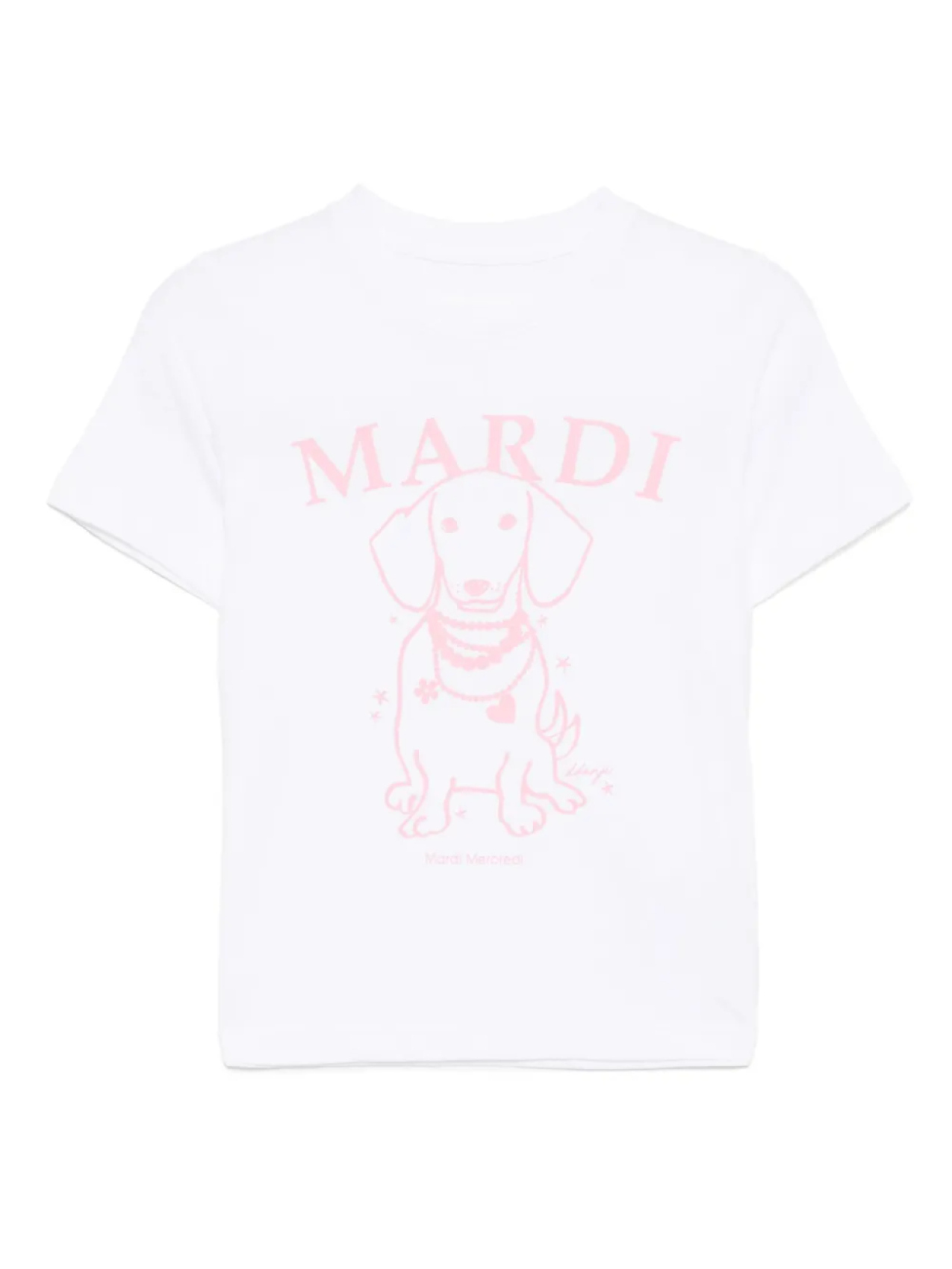 

Mardi Mercredi Les Petites футболка Pearl Necklace Swing The Tail Ddanji, белый