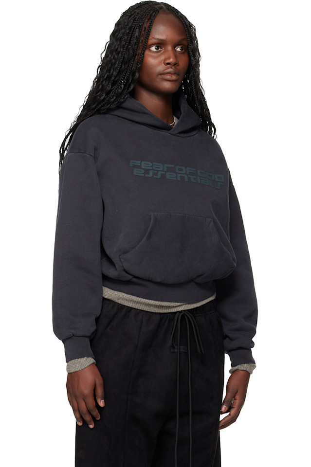 Fear Of God Essentials Классическая праздничная толстовка серого цвета — фото 2