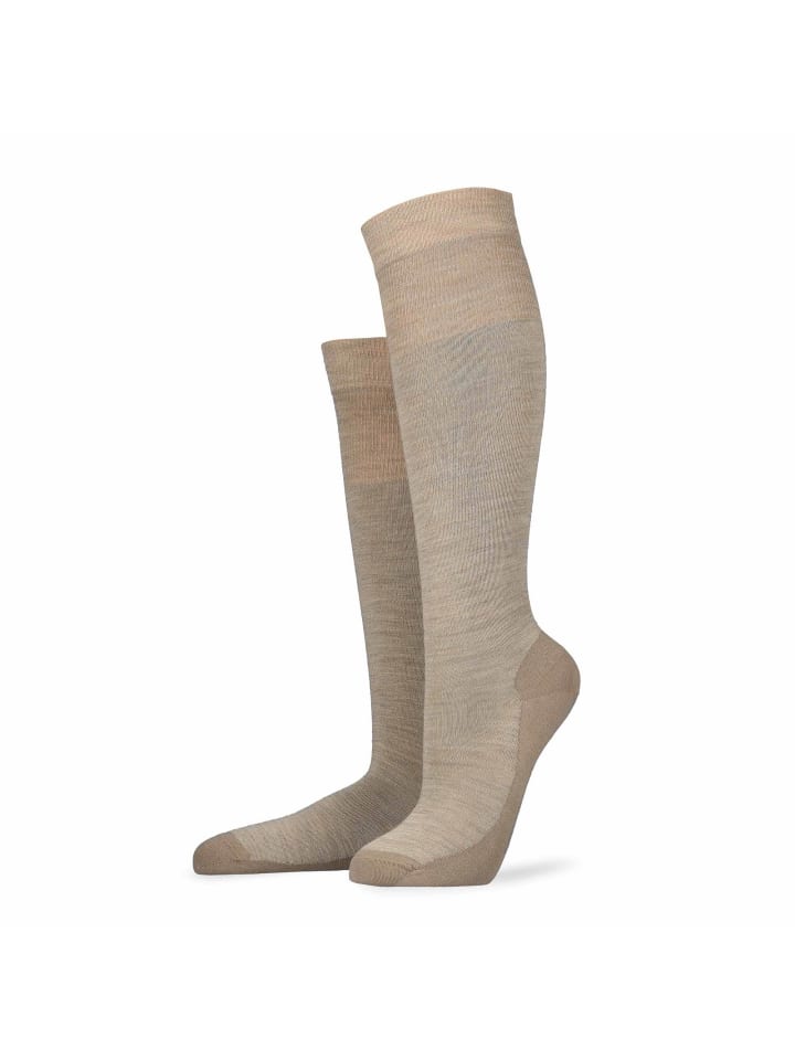 

Kunert Высокие носки до колена с утеплителем бежево-серого цвета