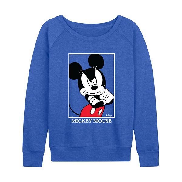 

Женская футболка с длинным рукавом Mickey Mouse Mad Pose French Terry Disney, Heather Royal Blue