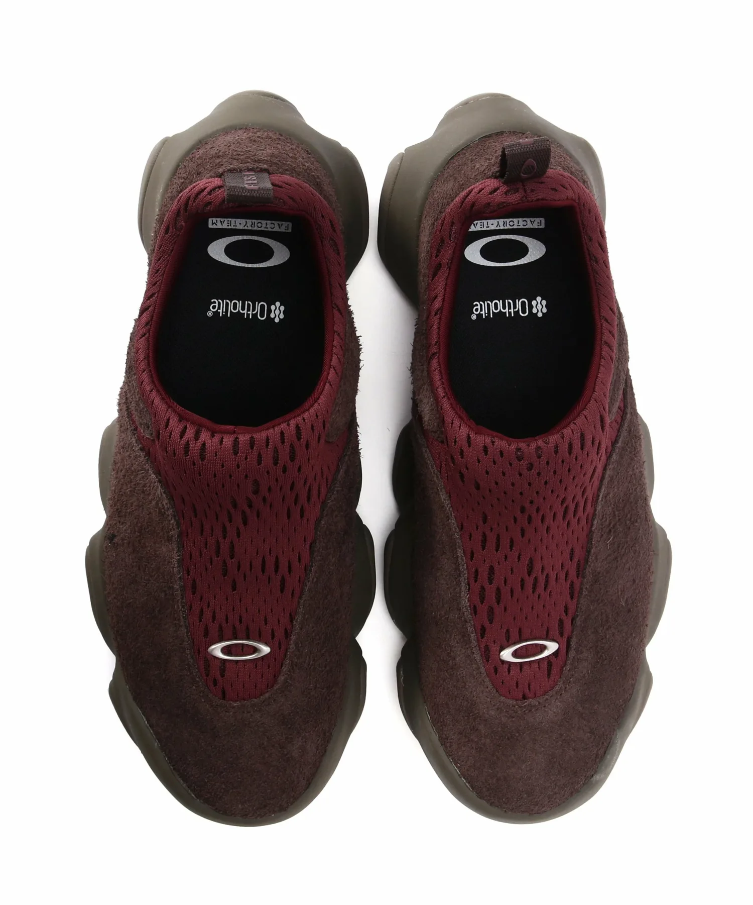 Кроссовки Oakley Factory Team Hairy Suede Flesh Beaver, Burgundy 5 — фото 2
