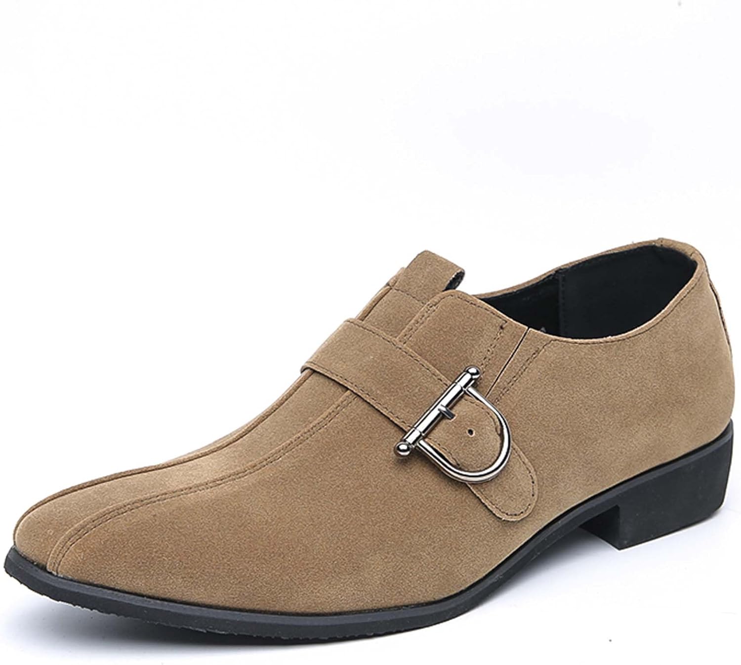 

Мужские лоферы ретро стиля для бизнеса, туфли с модной пряжкой, противоскользящие, удобные, для офиса, униформы, костюма, свадьбы, смокинга, кожаные туфли Generic, хаки