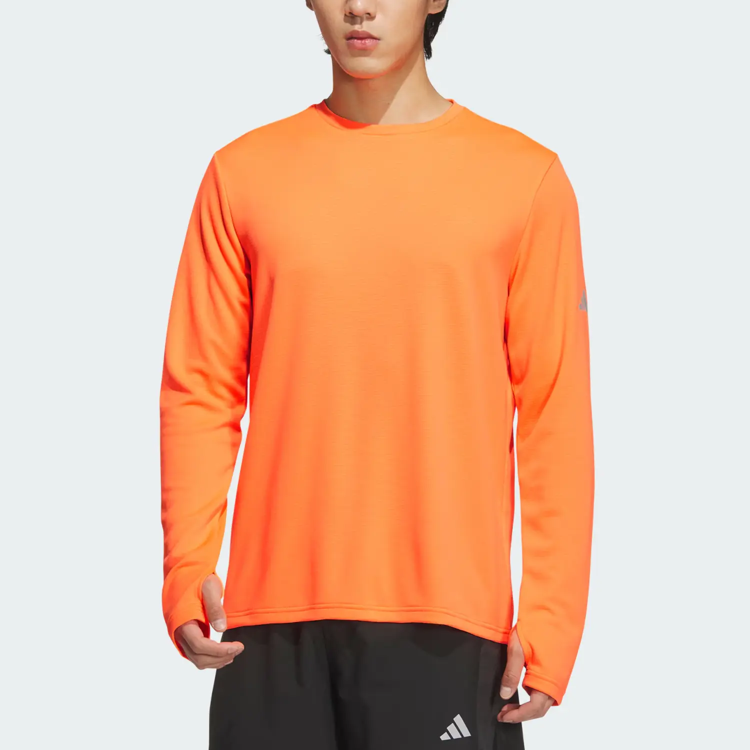 Футболка FW24 ESS RN T LS WR Unisex Alarm Red Neon/Dark Silver Gray Adidas — фото 3
