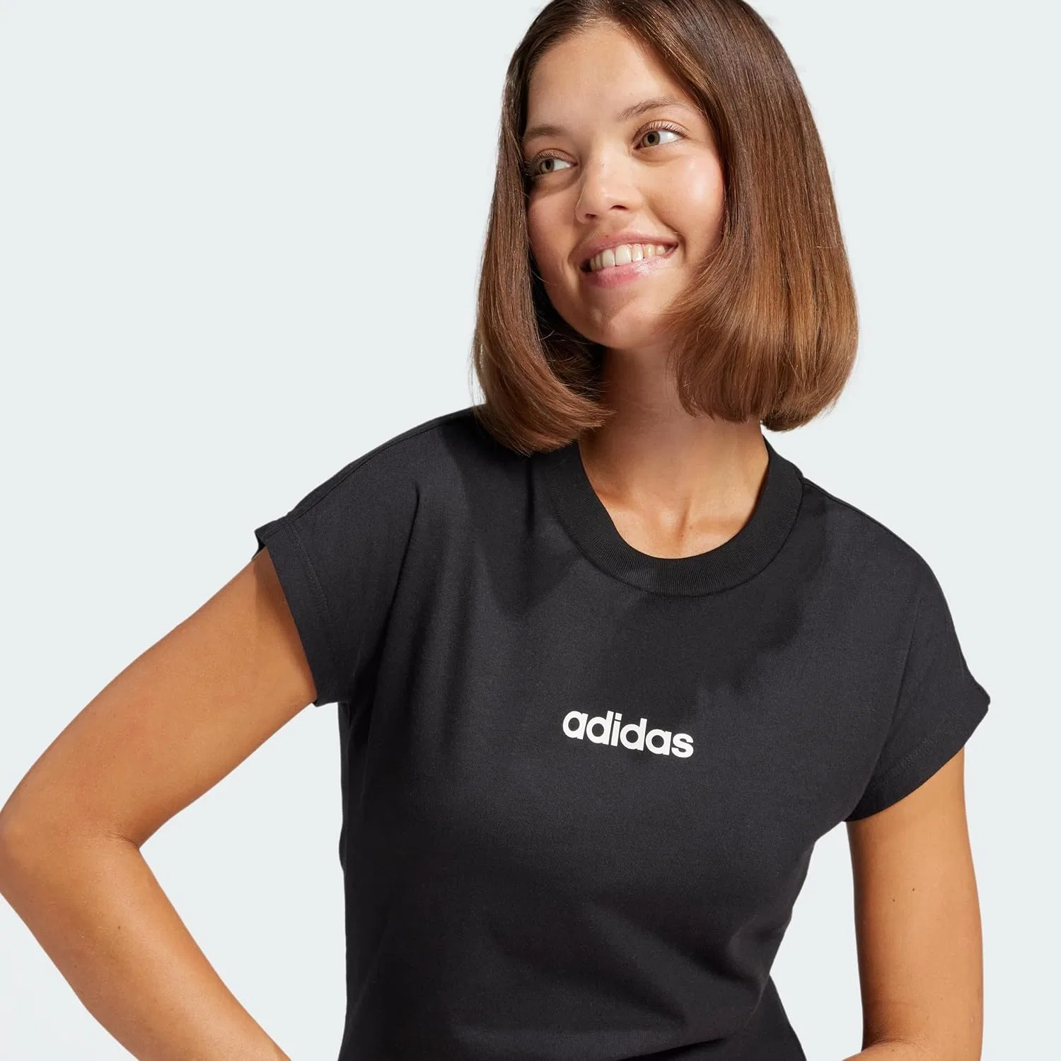 Футболка хлопковая adidas, 1 шт., Black / White — фото 2