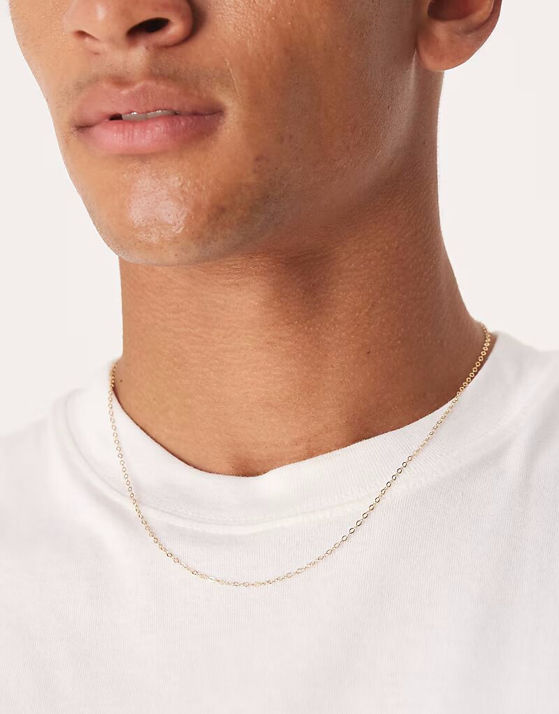 

Ожерелье-цепочка из стерлингового серебра с овальными звеньями Asos Design