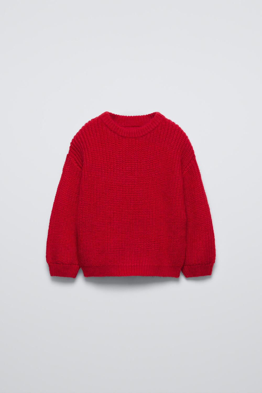 

Вязаный свитер ZARA, красный