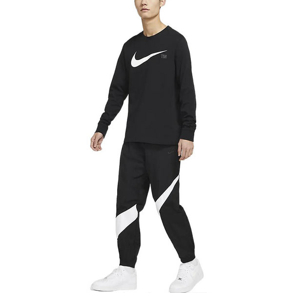Брюки men's casual breathable lacing bundle feet sports pants/trousers/joggers autumn black Nike, мультиколор — фото 3
