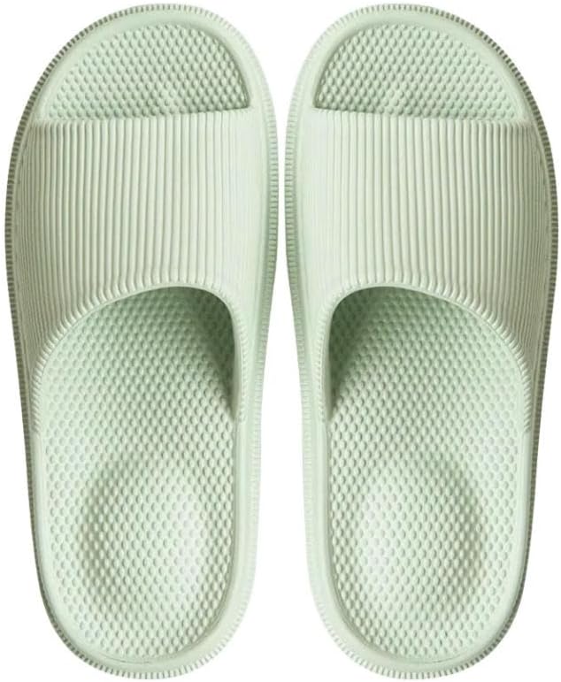 

Тапочки DMMWCX с массажным эффектом и противоскользящей подошвой, женские EVA домашние и банные тапочки, мужские водонепроницаемые банные сандалии, светло-зеленый