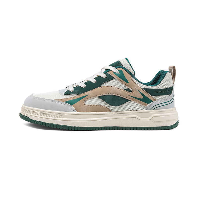 

VAEL Низкие скейтерские кроссовки мужские бежево-зеленые, цвет Beige Green