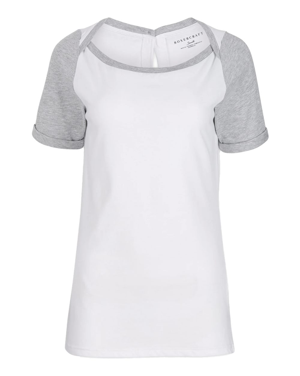 

Женская футболка «Carefree» Boxercraft, цвет white/ oxford