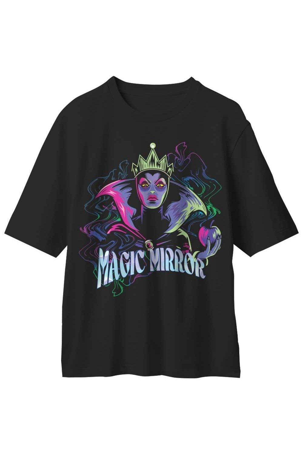 

Зеркальная хлопковая футболка Evil Queen Snow White And The Seven Dwarfs, черный