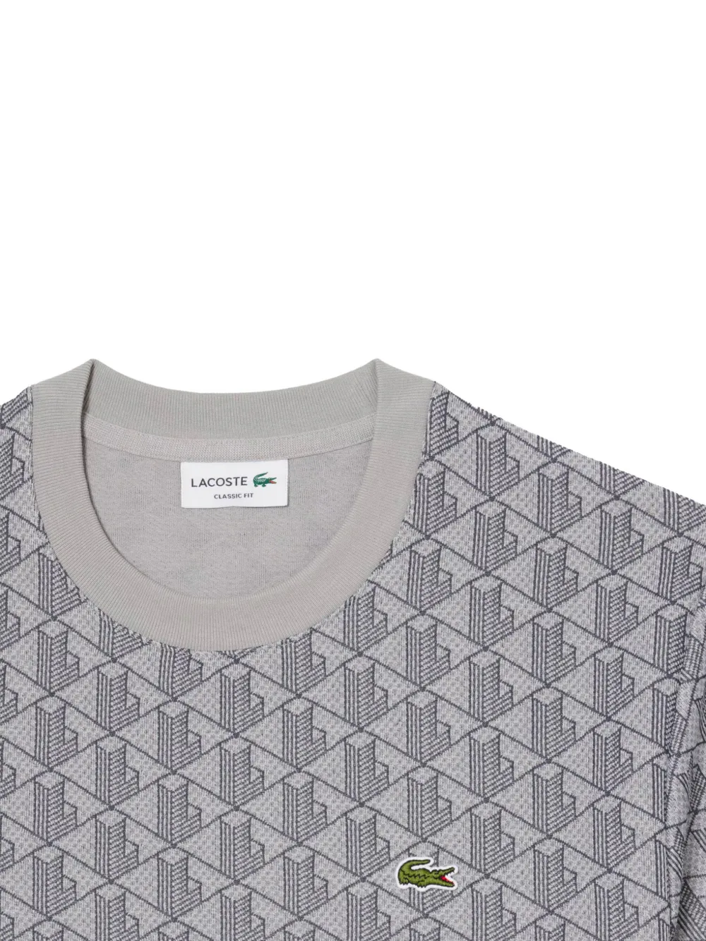 Футболка с геометрическим принтом Lacoste, серый — фото 4