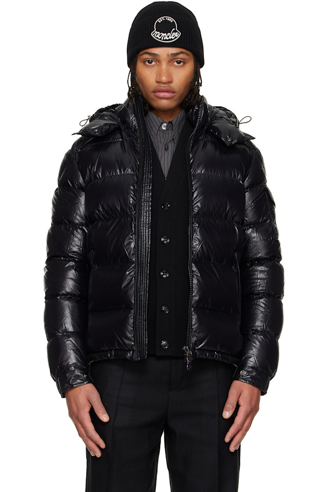 

Пуховая куртка Maya с капюшоном, короткая Moncler, черный