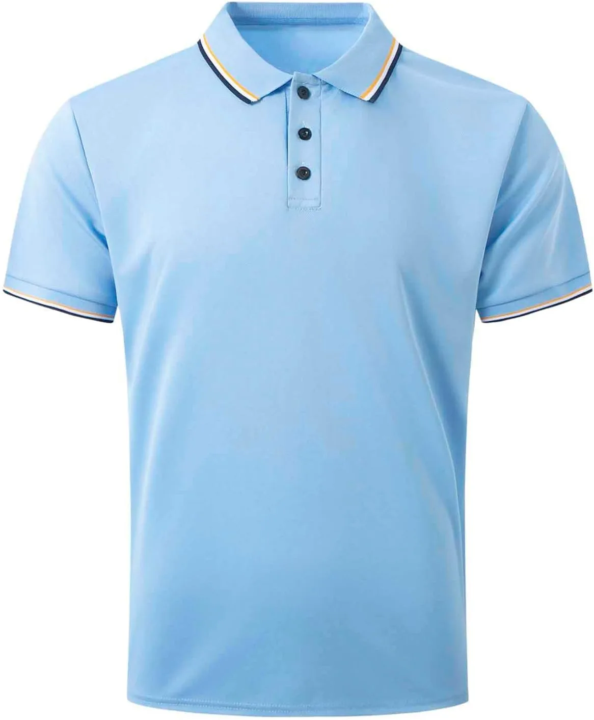 Футболка-поло для мужчин slim fit с коротким рукавом, влагоотводящая — фото 4