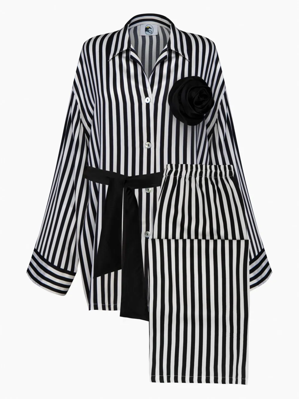 

Атласная пижама The Rose Sleeper, черный