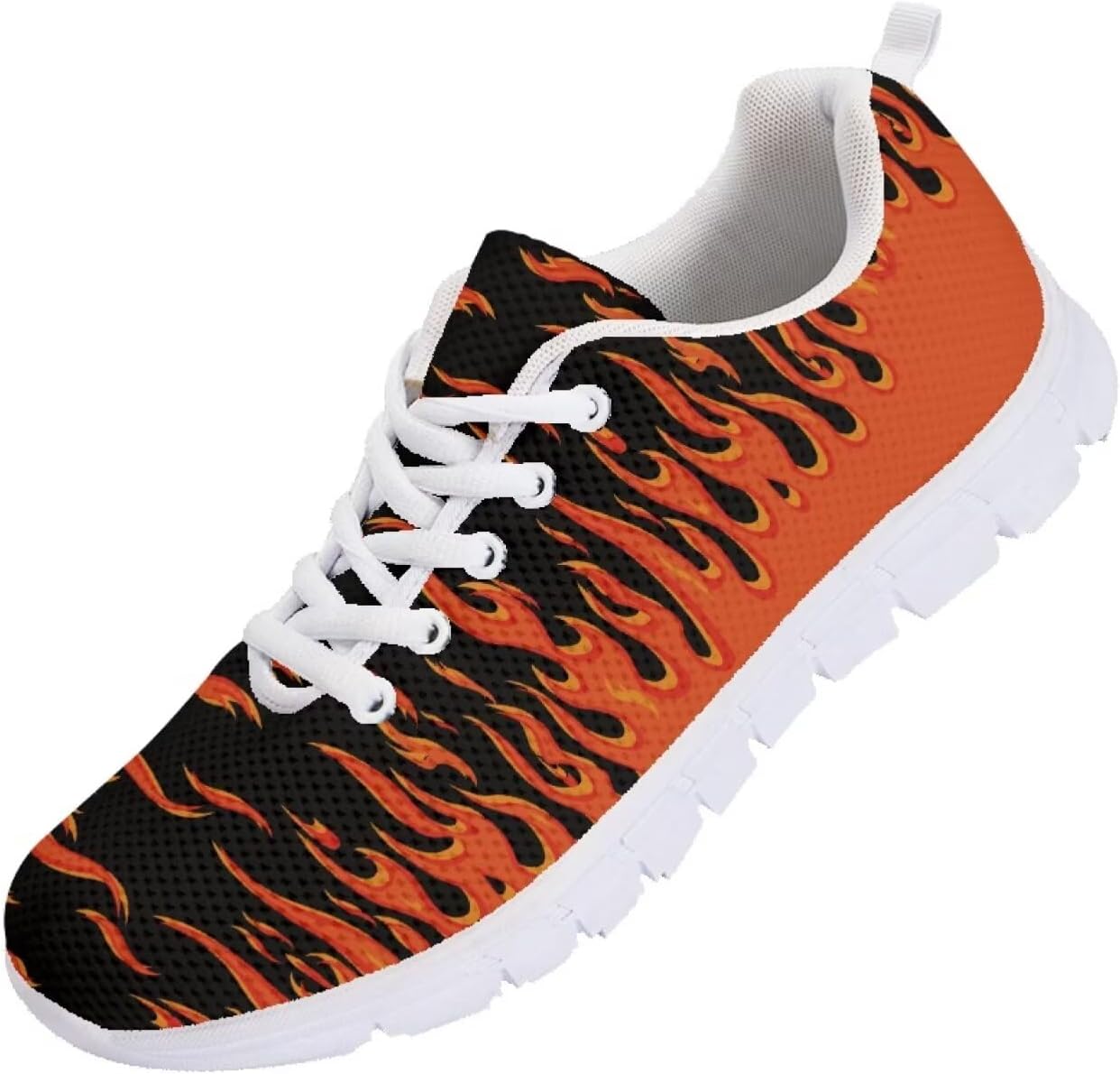 

Мужские кроссовки Funnydude Funny Print 2025 Осень, легкие беговые кроссовки с дышащей сеткой, Flame