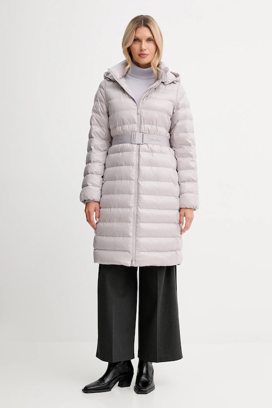 Свитер из смесовой шерсти Calvin Klein, фиолетовый — фото 2