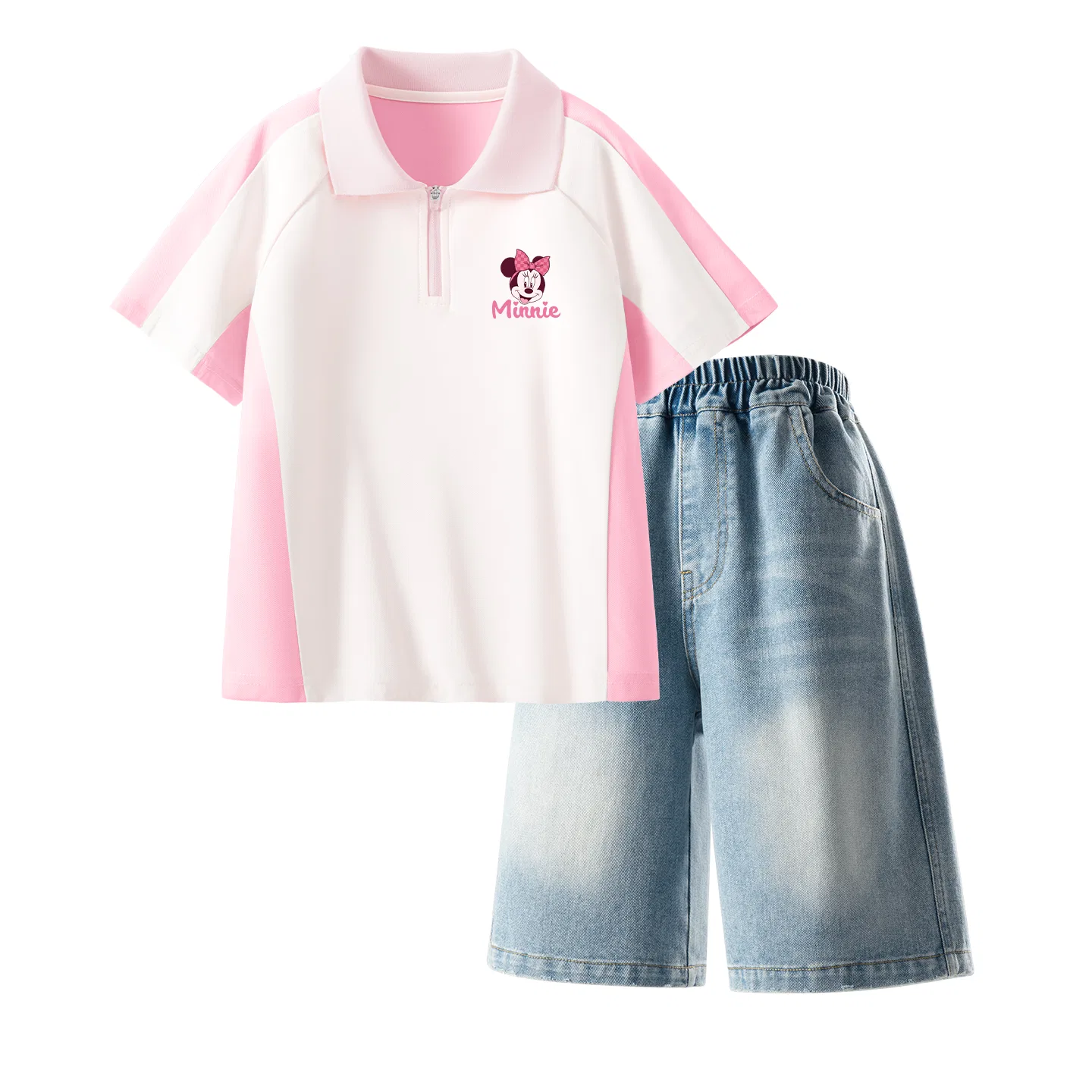 Детский спортивный костюм Casual Sportswear 2 Piece Set Disney, Di Fa Bao K Rouge Pink+Solid Color Denim Blue