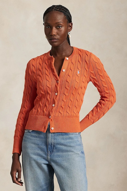 

Хлопковый кардиган Polo Ralph Lauren, оранжевый