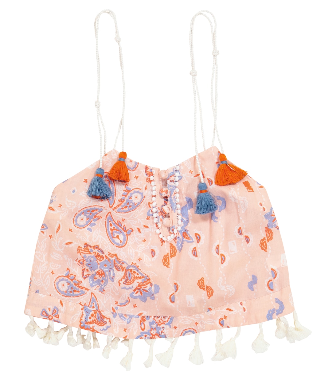 

Майка с принтом Мара Poupette St Barth Kids, Pink Ruellia Batik Vertical