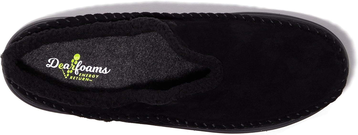 Мужские сабо Dearfoams Elm All Day Comfort с водоотталкивающей защитой, черный — фото 3
