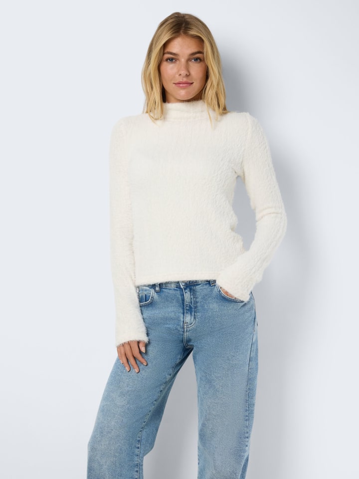 

Пуловер Noisy may Pullover Funnel Neck Regular Fit Rundhals Langarm, желтый