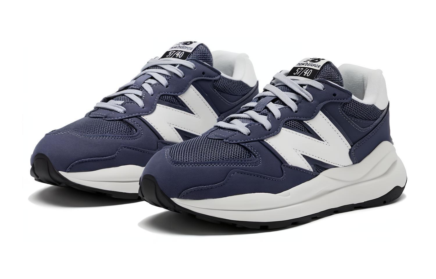 Износостойкие дышащие низкие кроссовки для детей и подростков New Balance, темно-синий — фото 2