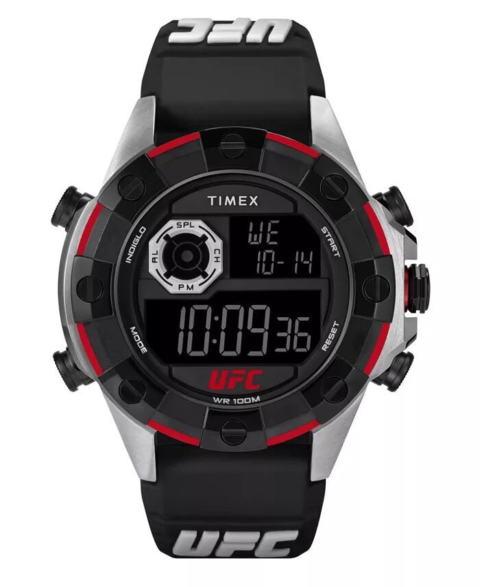 

Мужские часы UFC Kick Digital, черные полиуретановые часы, 49 мм Timex, черный