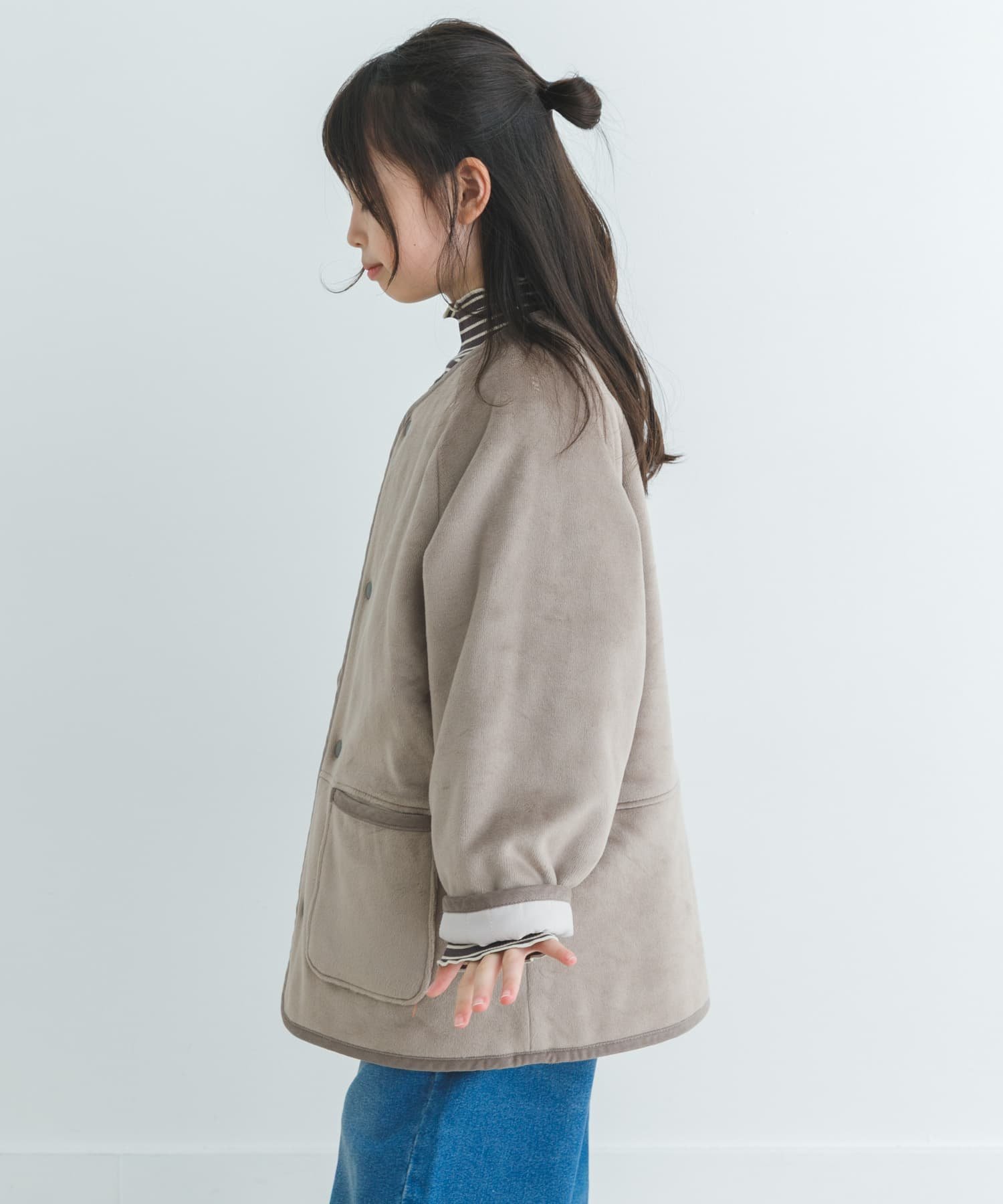 Двусторонняя флисовая куртка (детская) URBAN RESEARCH DOORS, GRG×GRY — фото 3