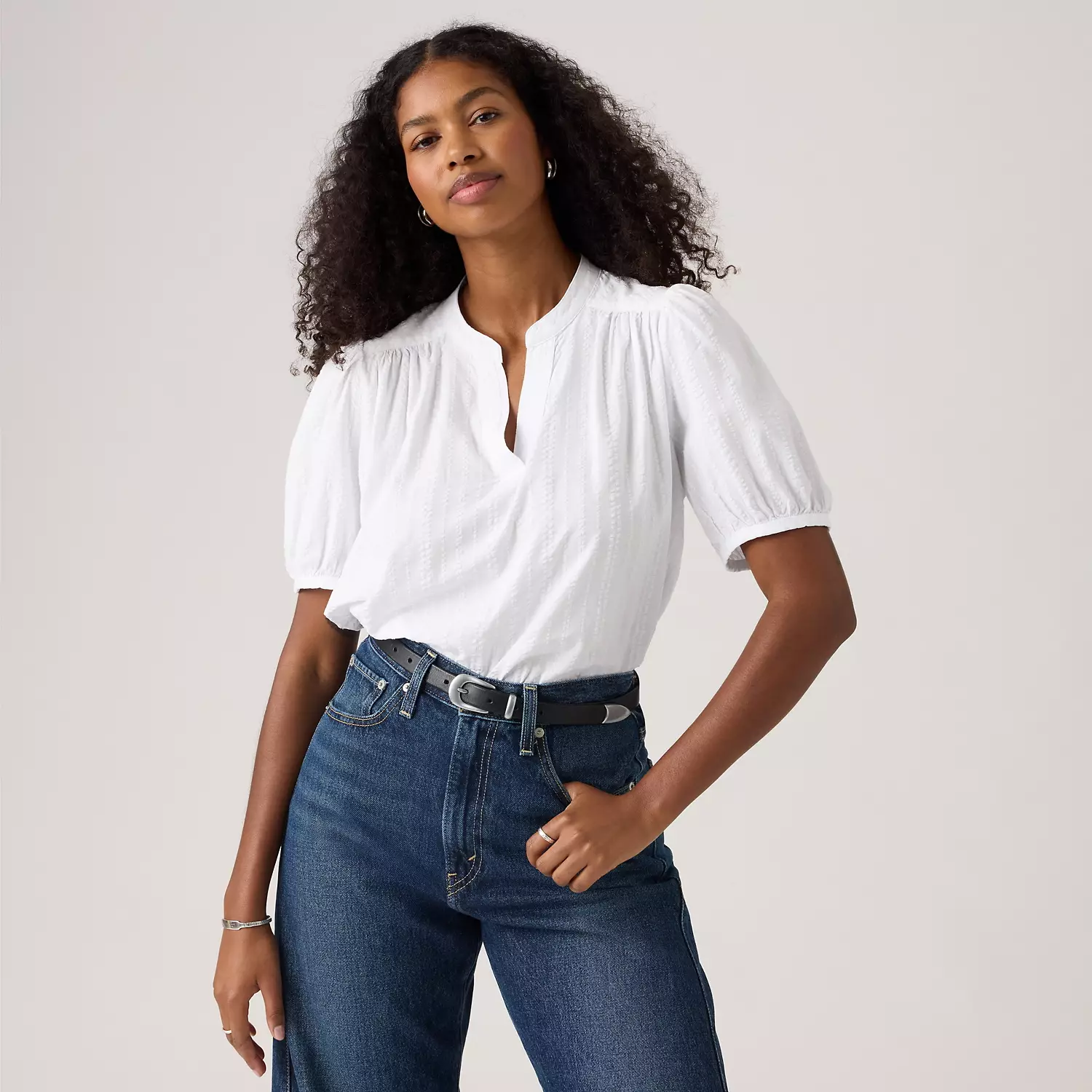 

Блузка Амели из поплина Levi's, цвет Bright White