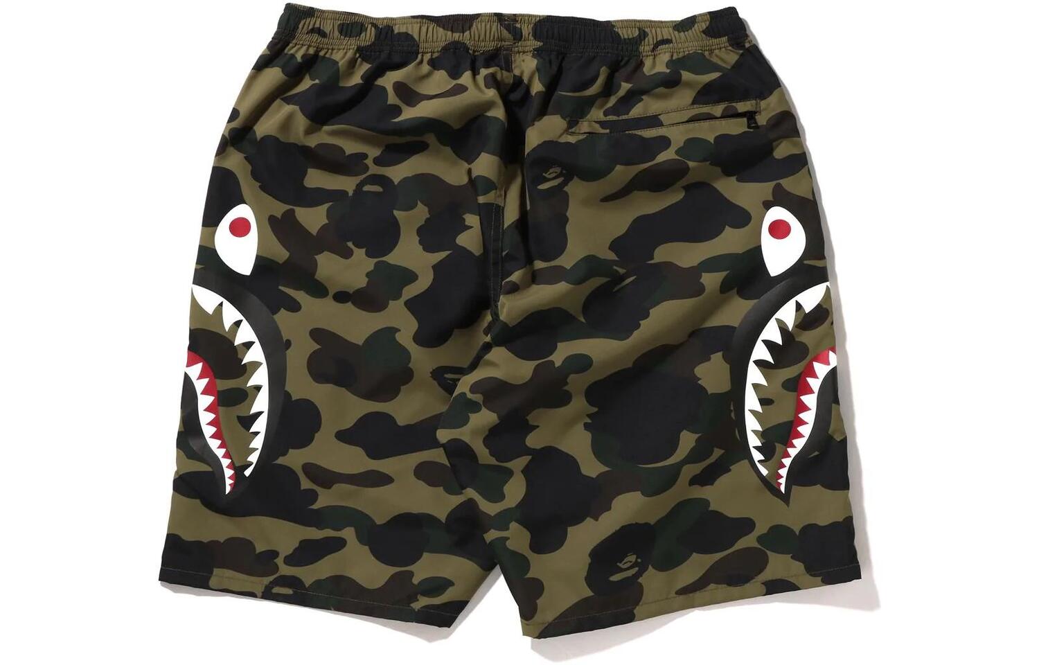 

Пляжные шорты BAPE 1st Camo Side Shark A Bathing Ape, зеленый