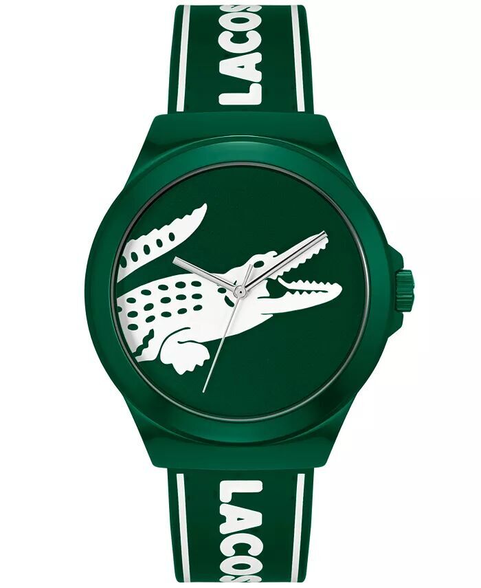 

Часы Neocroc унисекс с зеленым силиконовым ремешком, 42 мм Lacoste