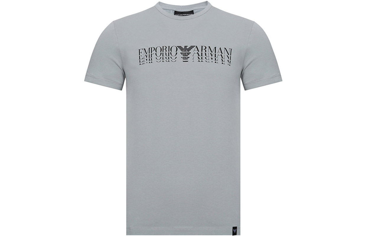Футболка мужская серая EMPORIO ARMANI — фото 2