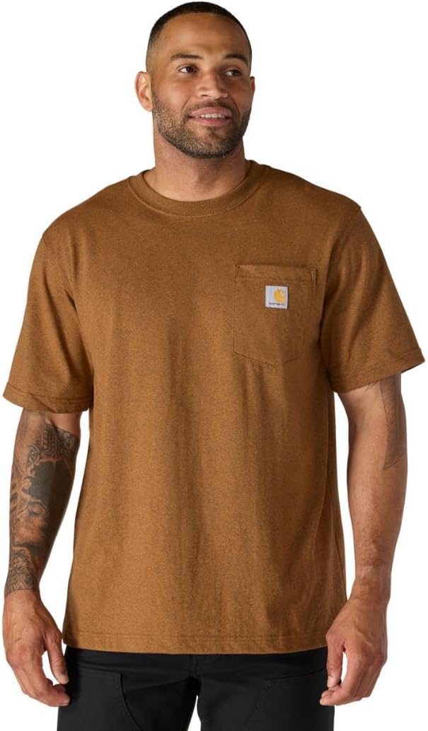 

Carhartt мужская футболка 103296 Relaxed Fit с карманом, Oiled Walnut Heather, Коричневый, Carhartt мужская футболка 103296 Relaxed Fit с карманом, Oiled Walnut Heather