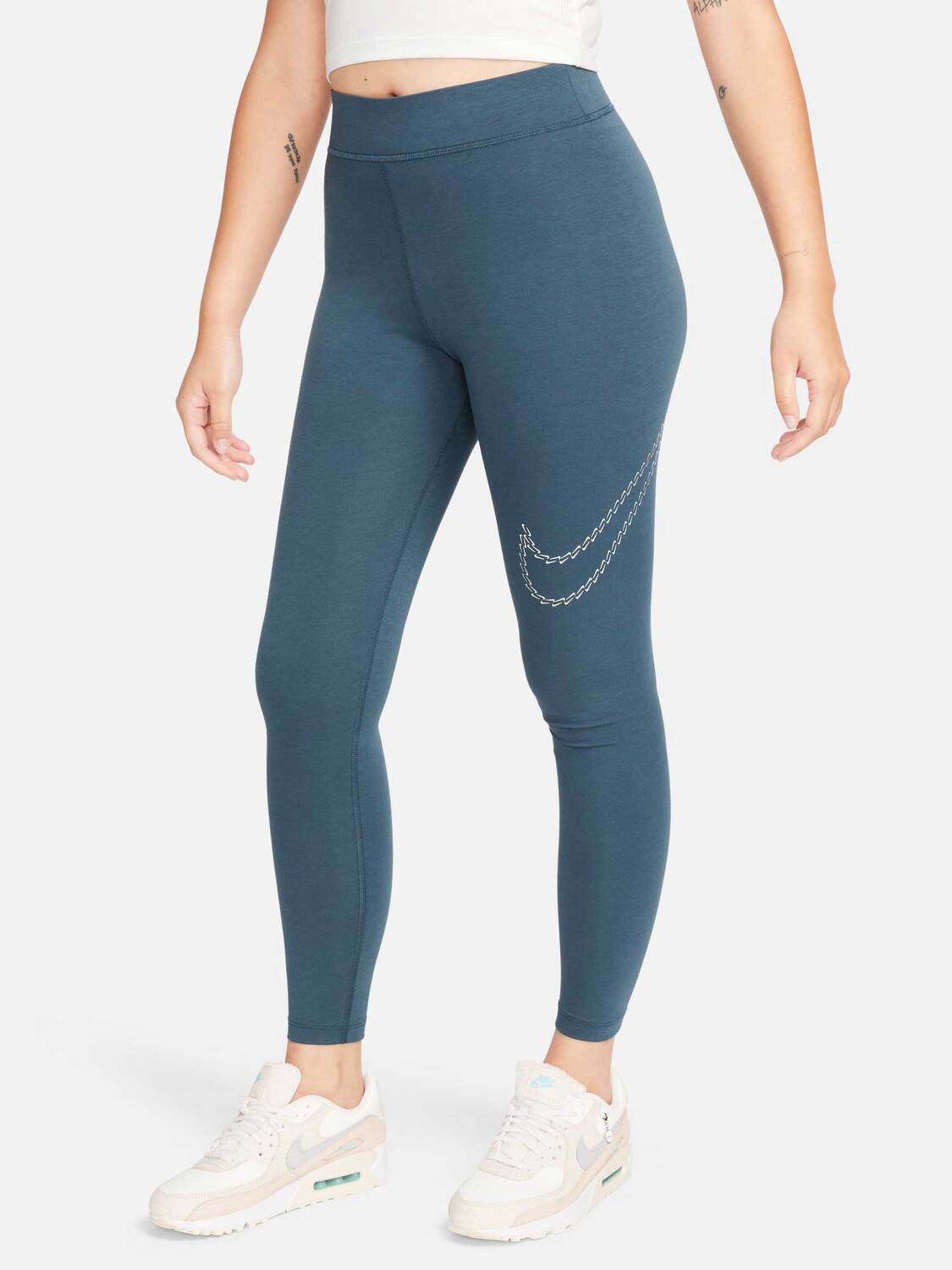 

Тайтсы Nike W NSW PE SHINE HR TGHT, зеленый