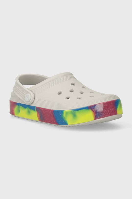 

Crocs Детские тапочки OFF COURT GLITTER BAND CLOG, серый