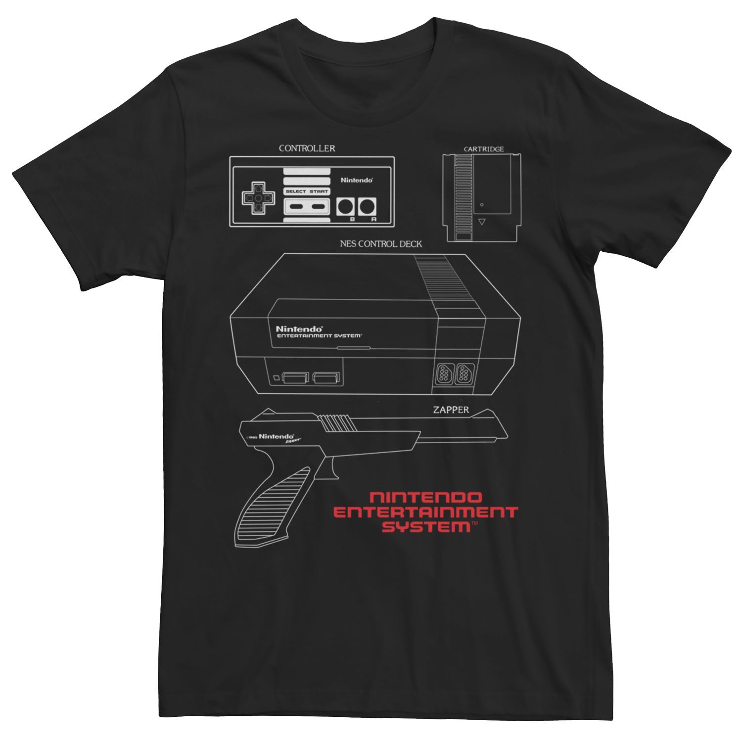

Мужская футболка с рисунком Nintendo NES Licensed Character