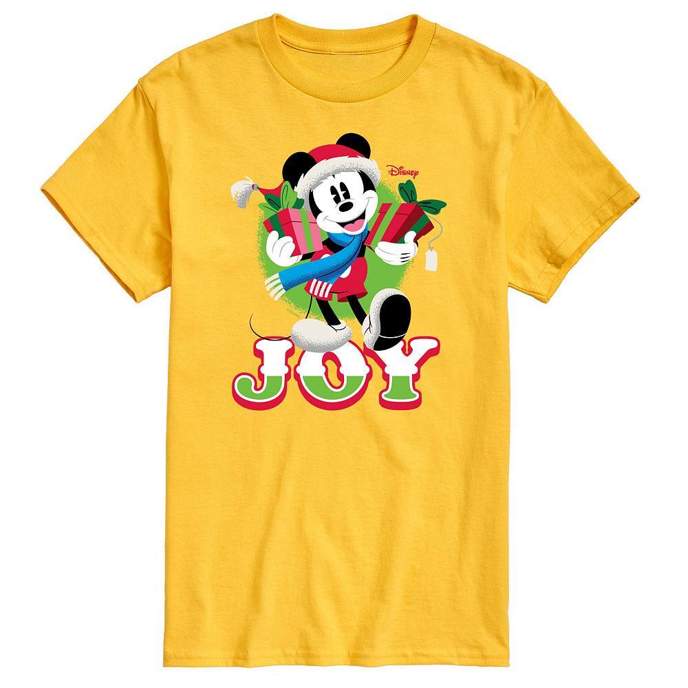 

Мужская футболка с рисунком Микки Мауса Disney's Joy, желтый