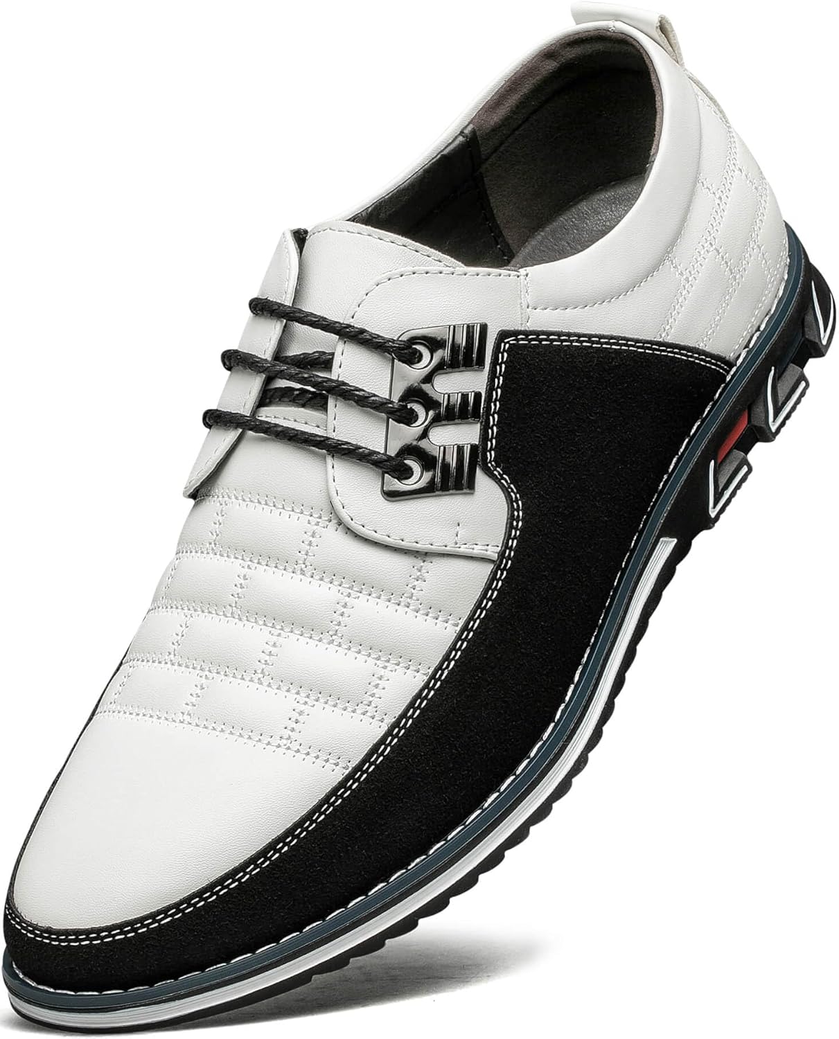 

Мужские туфли комфортные модные кроссовки, мужская обувь премиум класса из веганской кожи, повседневные туфли для офиса, деловых встреч, свадеб, формальные современные оксфорды Awiniwi, белый/черный