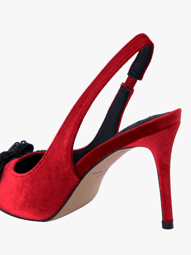 Belgravia Bow высокие туфли-лодочки на шпильке с ремешком Kurt Geiger London, Red — фото 4