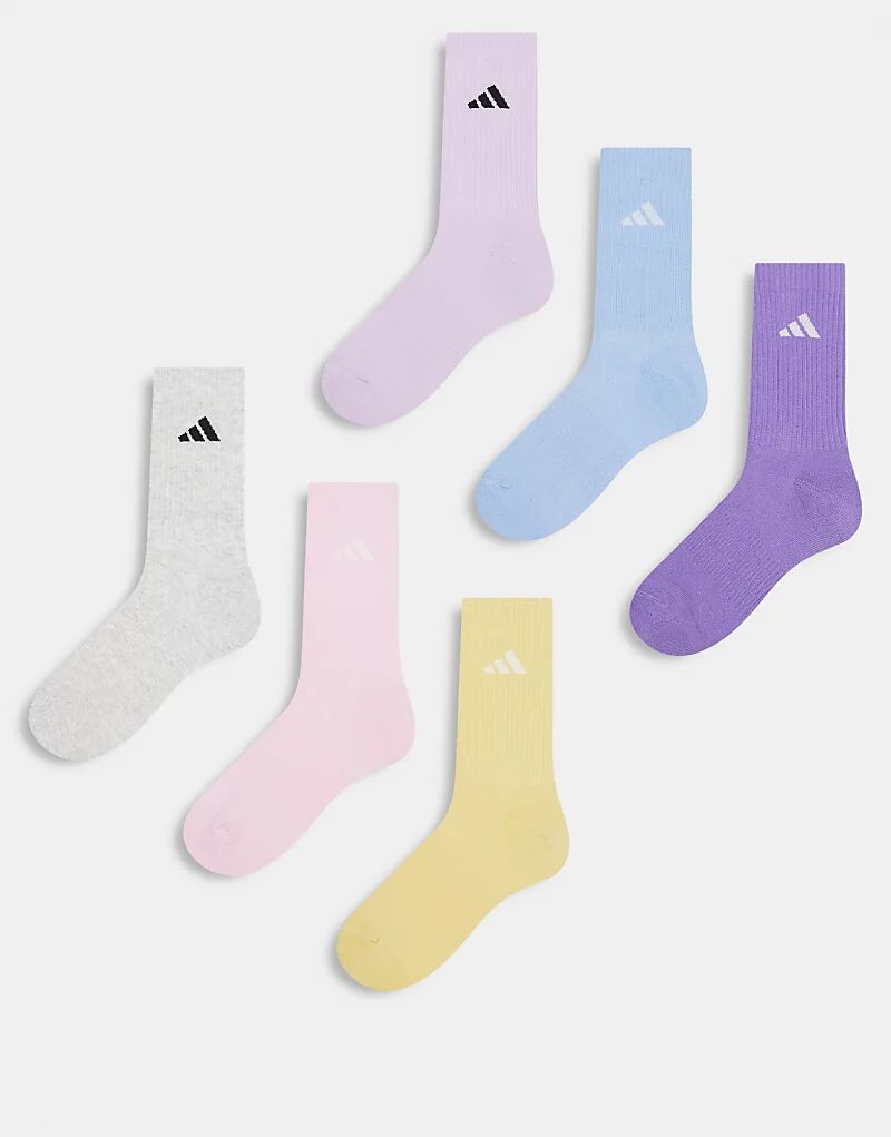 

Носки adidas Performance в разноцветных пастельных тонах, 6 пар в упаковке