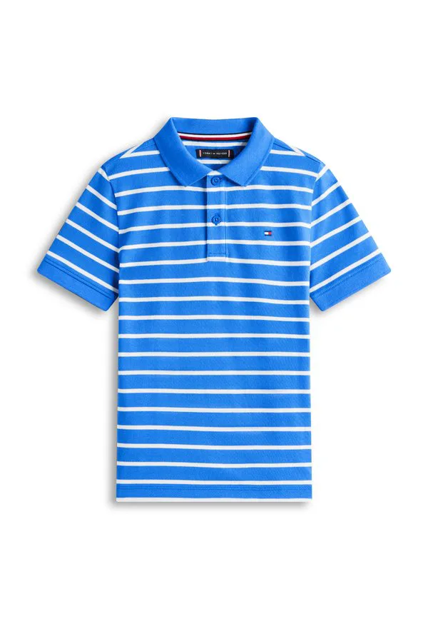 Базовая рубашка поло из пике стандартного кроя Tommy Hilfiger, Empire Blue Stripe — фото 4