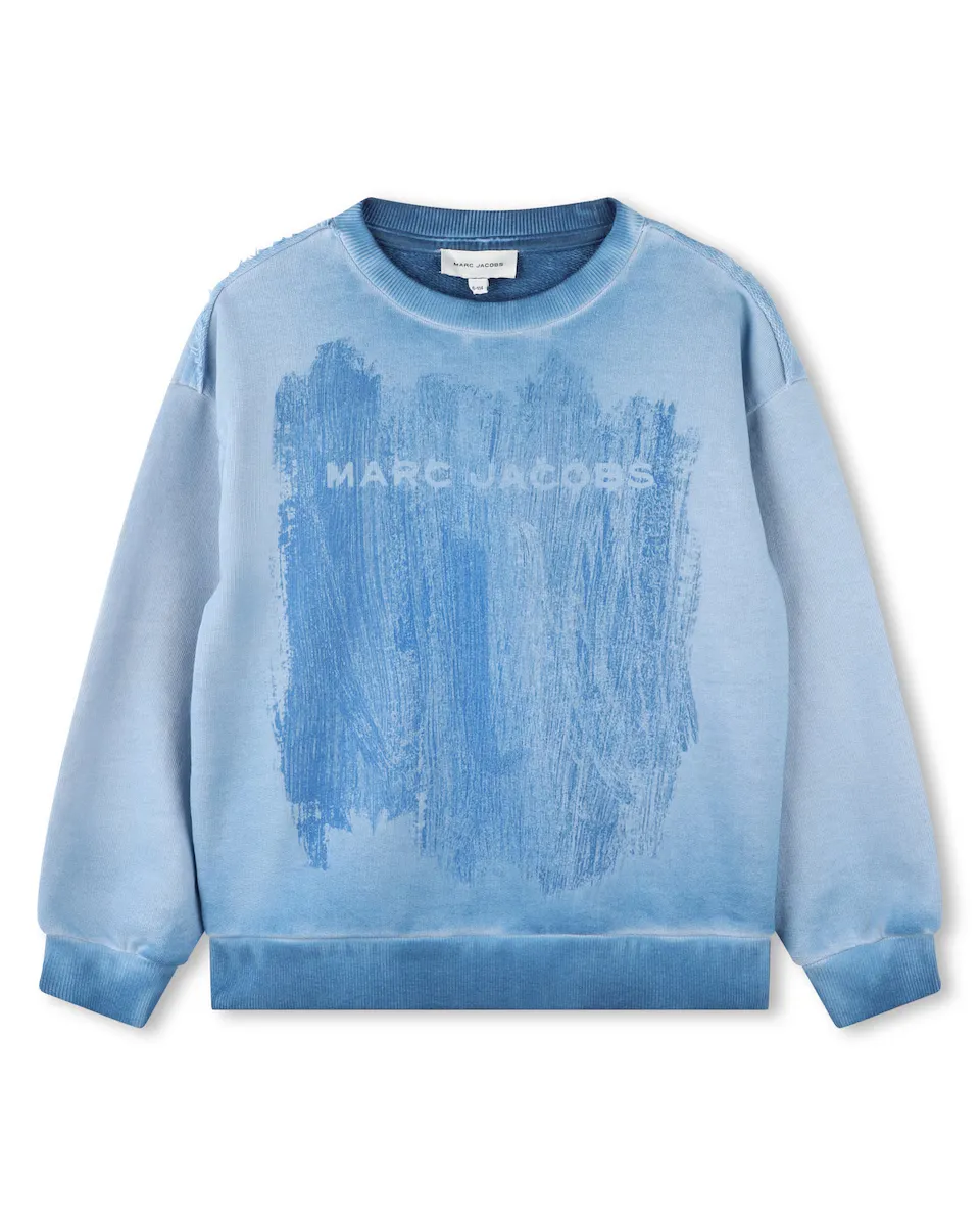 

Толстовка с круглым вырезом и логотипом спереди Marc Jacobs, синий