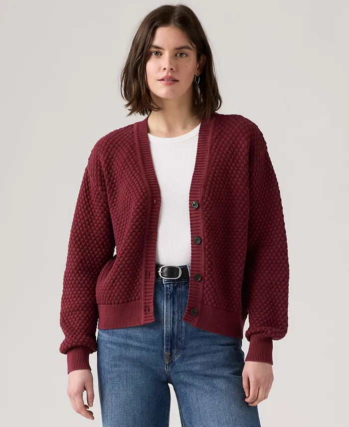 

Женский кардиган с длинным рукавом в снежинку Levi'S, розовый